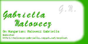 gabriella malovecz business card